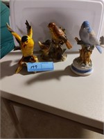 Bird figurines - lot of 3
