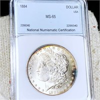 1884 Morgan Silver Dollar NNC - MS65