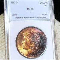 1883-O Morgan Silver Dollar NNC - MS66