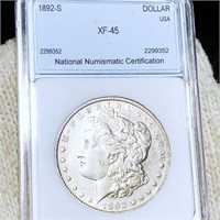 1892-S Morgan Silver Dollar NNC - XF45