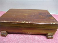 Wooden Chest With Older Bottons(