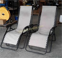 2 Folding Zero Gravity Lawn Chairs