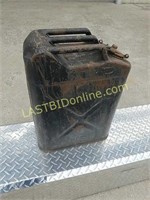 Old Military 5 gallon metal fuel "Jerry" can