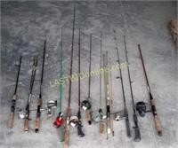 12 Assorted Fishing Poles