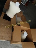 3 White Bust Form Mannequins