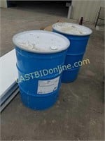 2 steel 53 gallon drums with lids