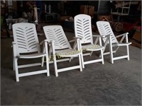 Set of 4 Reclining Lawn Chairs
