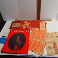 Vintage Plaid Stamps and Books