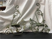 Green Wall candle holders