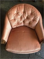 Tufted-Back Upholstered Arm Chair