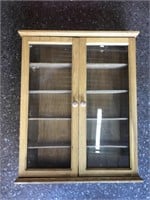 Double Glass Door Collectors Cabinet