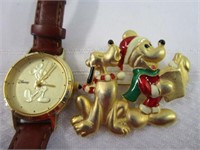 Mickey Mouse Watch & Pin