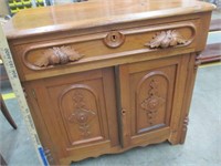 Walnut Cabinet with Key to Drawer - Pick up only