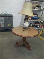 Antique Table with Lamp - Pick up only