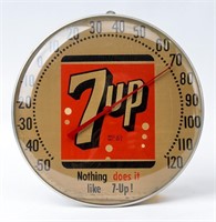 Vintage 1950s 7-Up Advertising Thermometer