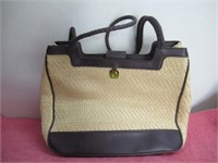 Aigner HAndbag Leather & Straw