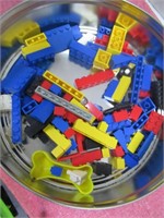 Small Tin Off  Lego Blocks