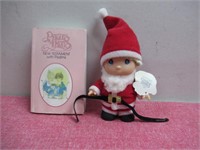 Preious Moments  Santa And Small Book