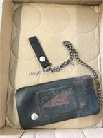 INDIAN MOTORCYCLE LEATHER WALLET W/ CHAIN