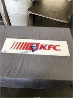 KFC PLASTIC SIGN, 9 X 31"