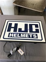 HJC HELMETS LIGHTED SIGN, 14 X 22, WORKS