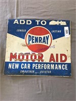 PENRAY MOTOR AID TIN SIGN, 13 X 15"