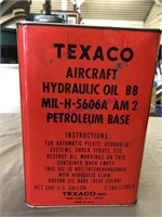 TEXACO AIRCRAFT HYDRAULIC OIL GALLON CAN