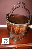 Wooden Bucket with Metal Bail 13x11" (R4)