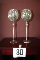 Pair of 14" Tall Candle Holders (R4)