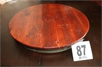 Lazy Susan Made From a Wine Barrel (23" Diameter)