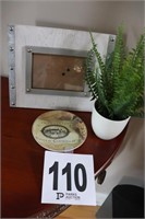 Picture Frame, Potted Greenery & Small Dish (G)