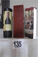Wood Wine Box & Wine Bottle Decor (R5)