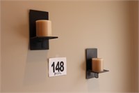 Pair of Wall Hanging Candle Holders (R6)