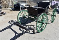Horse Drawn 4 Wheel Buggy w/ Wooden Shaves (Like