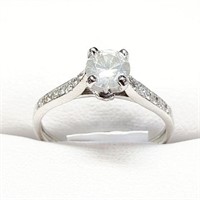 14K WHITE GOLD DIAMOND(0.95CT,I2,F)