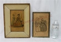 Vintage Victorian Fashion Prints ~ Framed