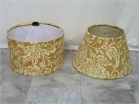 Fabric Covered Lamp Shades ~ Lot of 2