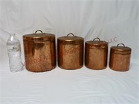Vintage Copper Kitchen Canister Set