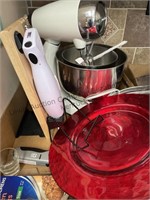 Kitchen items. Stand alone mixer with bowls. Etc.