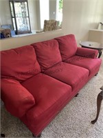 Beautiful red couch. 7 ft long.