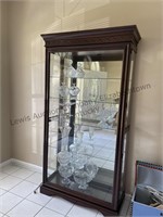 Beautiful lighted cabinet. 80” high. 40” w. 15.5”