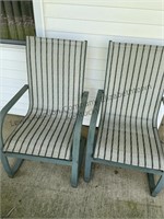 2 patio chairs.