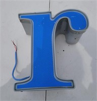 Marquee Sign -Small letter 'r'- 12V DC LED Lighted