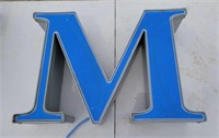 Marquee Sign Capital letter M 12V DC LED Lighted