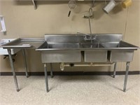 SS Triple Sink (Approx. 92") w/