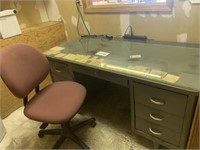 Metal Desk & Office Chair