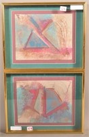 Pair of 3-Dimensional Composite Paintings