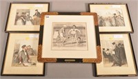 Five Honore Damuier Lithographs