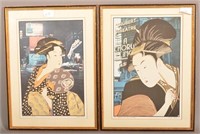 Two Japanese Woodcuts Prints