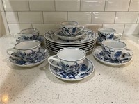 A Group of Blue Danube Japan Porcelain Pieces